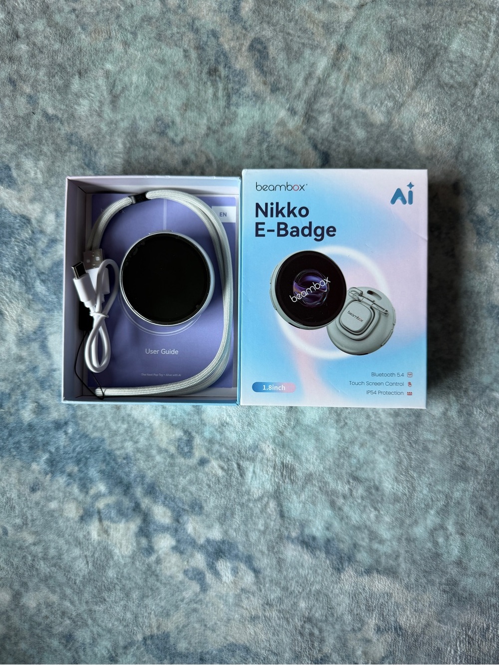 NIKKO Dynamic Electronic Badge | Digital Brooch 1.8" Touchscreen